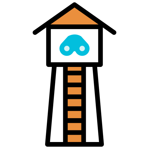 wieża ratownika Generic Outline Color ikona