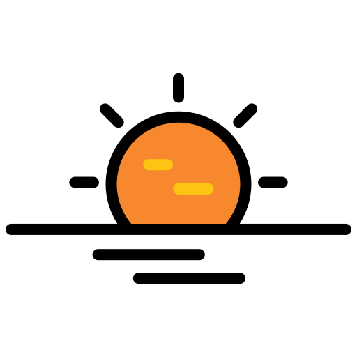 zachód słońca Generic Outline Color ikona