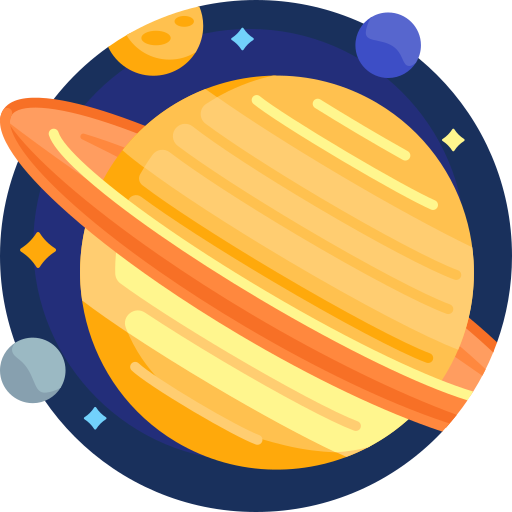 Сатурн Detailed Flat Circular Flat иконка