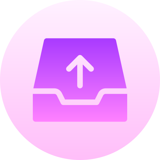 boîte d'envoi Basic Gradient Circular Icône