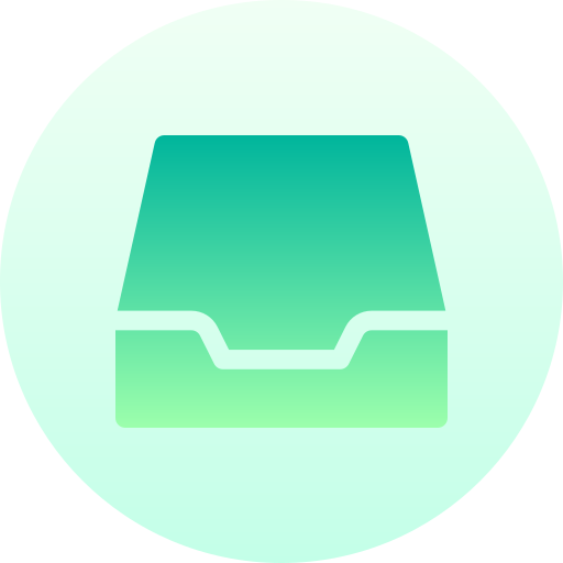 postvak in Basic Gradient Circular icoon