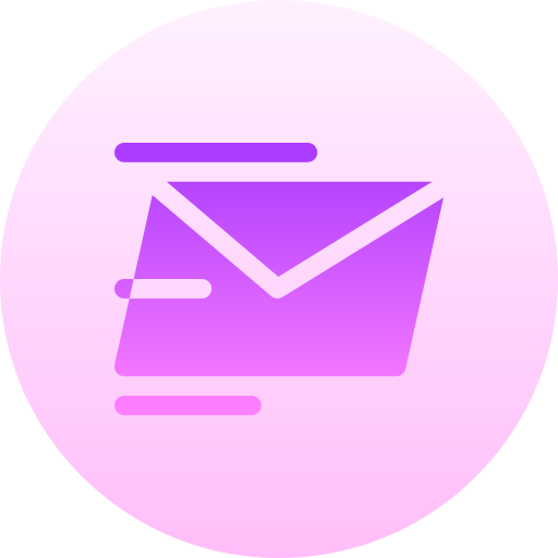 inviare una mail Basic Gradient Circular icona