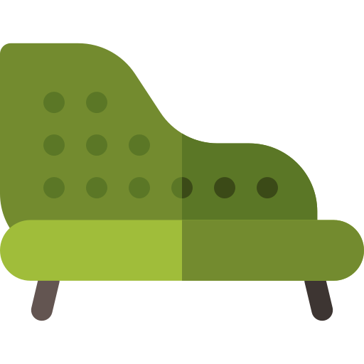 chaise longue Basic Rounded Flat icoon