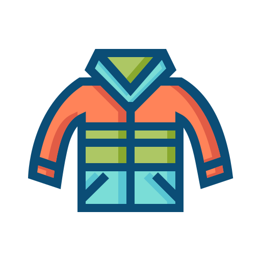 winterjacke Generic Outline Color icon