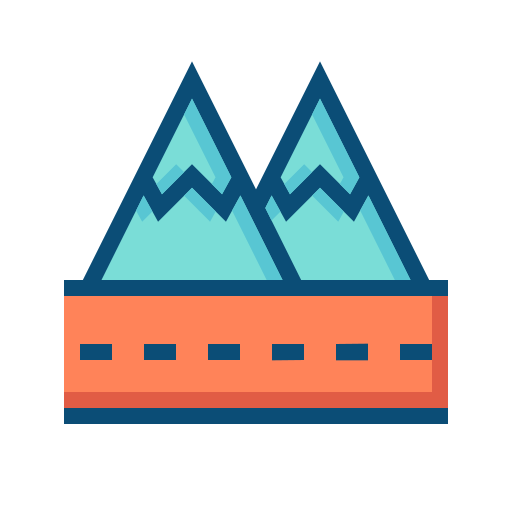 montañas Generic Outline Color icono