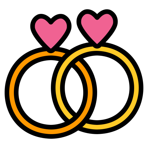 Обручальные кольца Generic Outline Color иконка