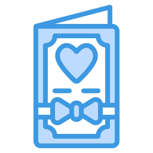 huwelijksuitnodiging Generic Blue icoon
