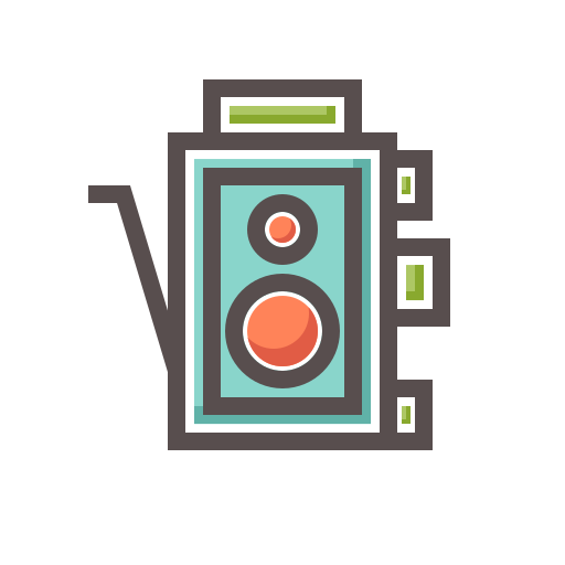 Old video camera Generic Outline Color icon