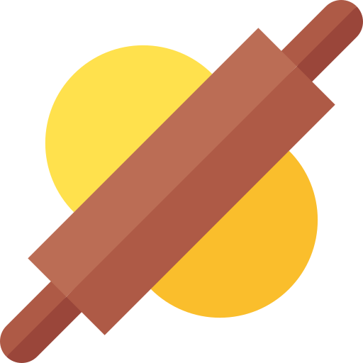 Rolling pin Basic Straight Flat icon