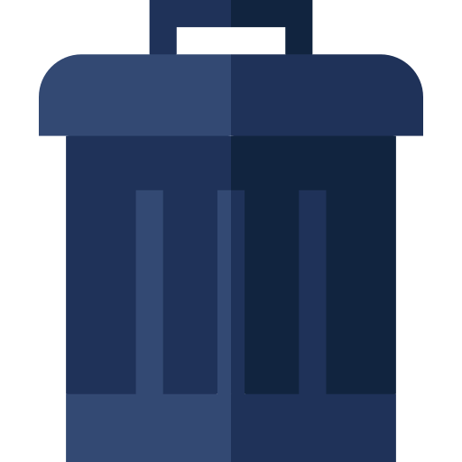 contenedor de basura Basic Straight Flat icono