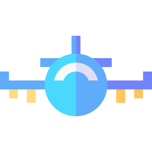 Airplane Basic Straight Flat icon