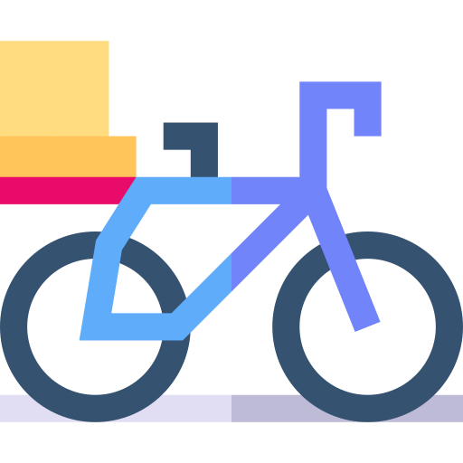 Delivery bike Basic Straight Flat icon