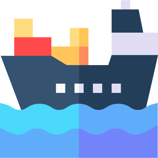 statek towarowy Basic Straight Flat ikona