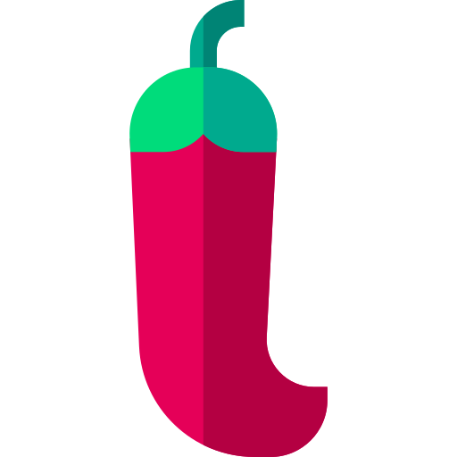 chili peper Basic Straight Flat icoon