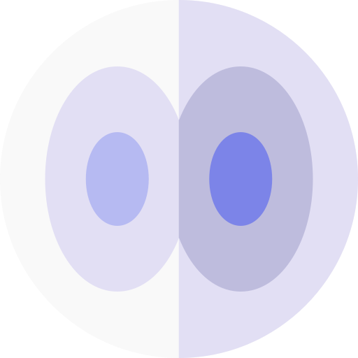 celverdeling Basic Rounded Flat icoon