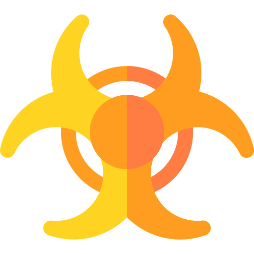 riesgo biológico Basic Rounded Flat icono