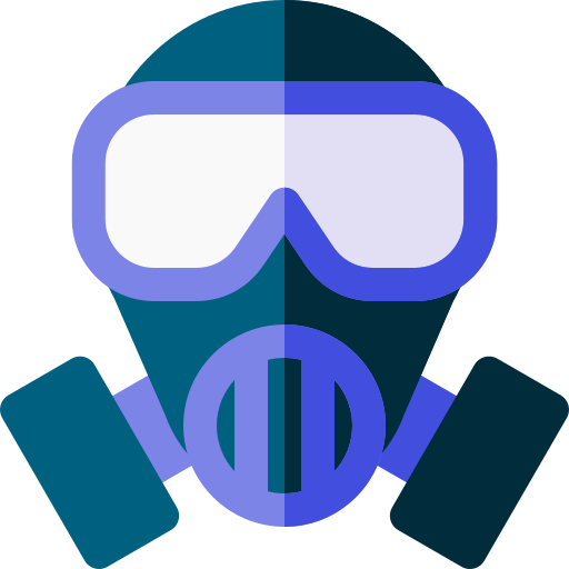 máscara de gas Basic Rounded Flat icono