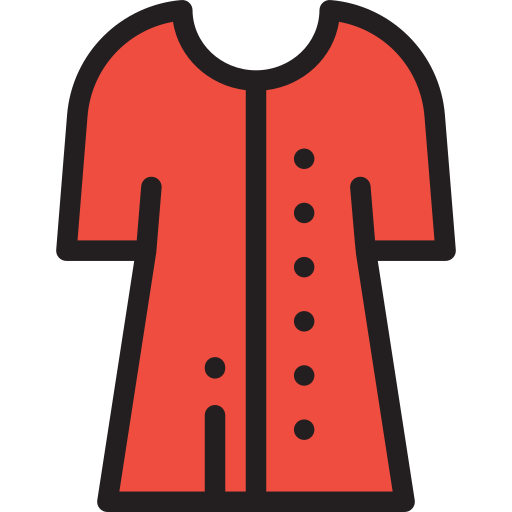 kleid Detailed Rounded Lineal color icon