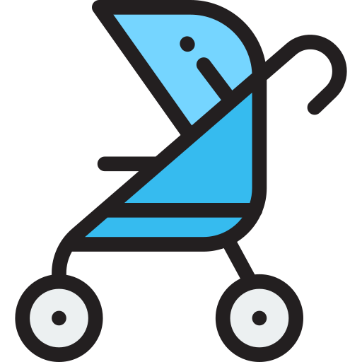 kinderwagen Detailed Rounded Lineal color icon