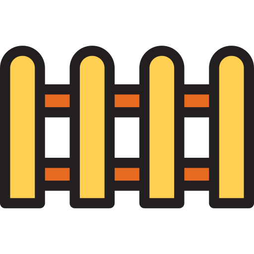 Fence Detailed Rounded Lineal color icon