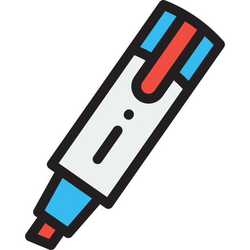 marker Detailed Rounded Lineal color icon