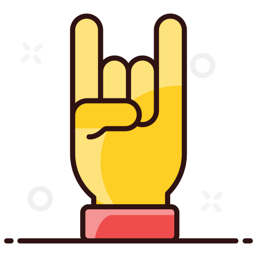 rock on Generic Outline Color icono