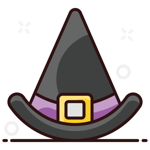 Шляпа ведьмы Generic Outline Color иконка