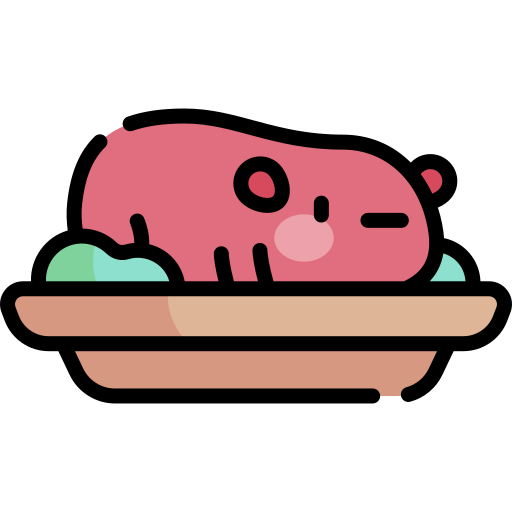 cochon d'inde Kawaii Lineal color Icône