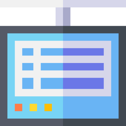 Screen Basic Straight Flat icon
