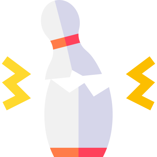bowling kegel Basic Straight Flat icoon