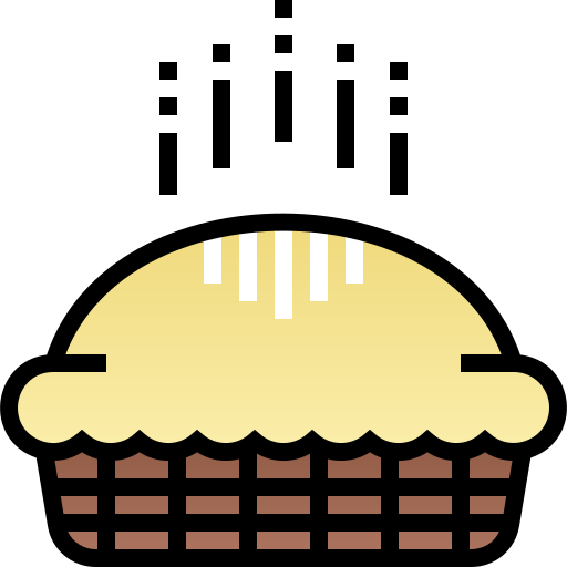 Тыквенный пирог Pixelmeetup Lineal Color иконка