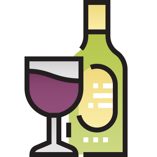 Бокал для вина Pixelmeetup Lineal Color иконка