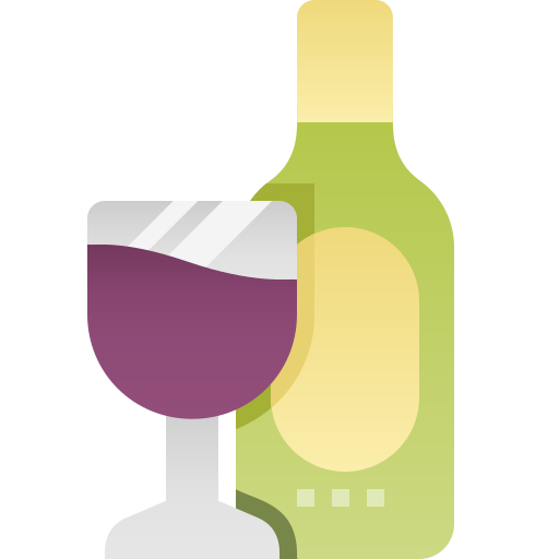 bicchiere di vino Pixelmeetup Flat icona