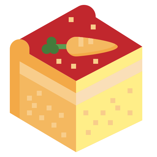 Carrot cake Surang Flat icon