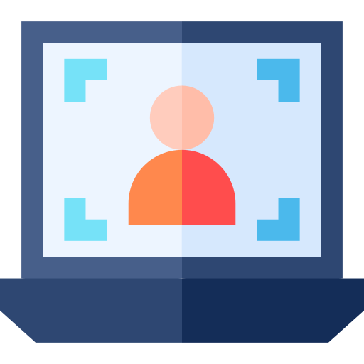 Video conference Basic Straight Flat icon