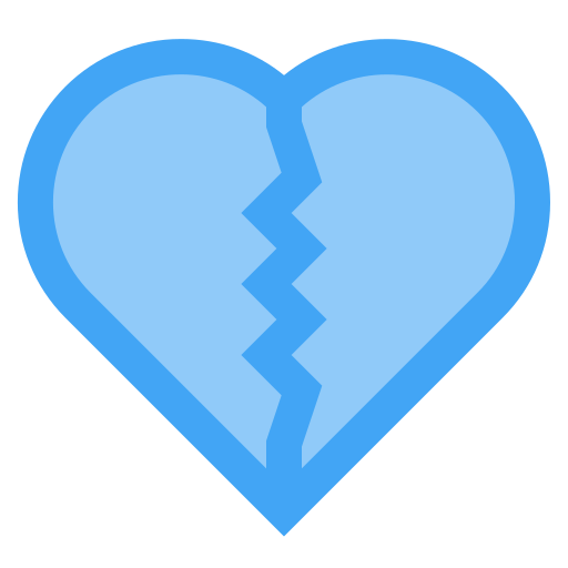 corazón roto Generic Blue icono