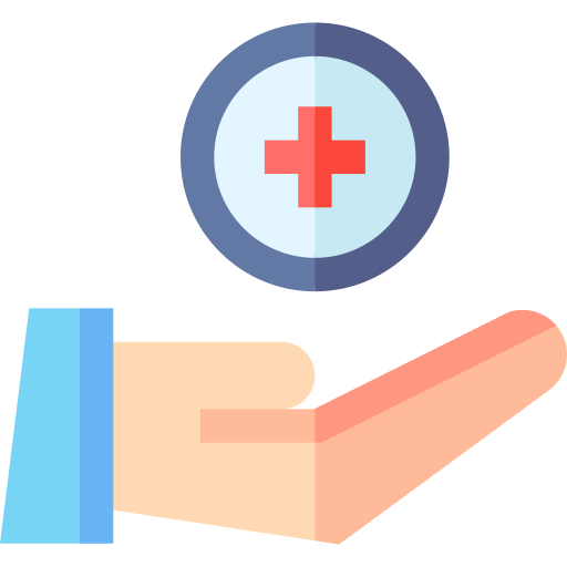 seguro médico Basic Straight Flat icono