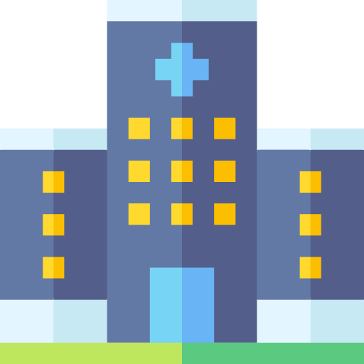 budynek szpitala Basic Straight Flat ikona