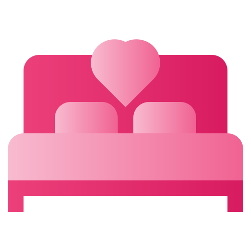 podwójne łóżko Generic Flat Gradient ikona