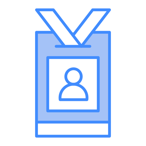 identiteitskaart Generic Blue icoon