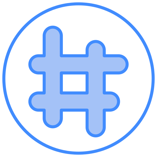 ハッシュタグ Generic Blue icon