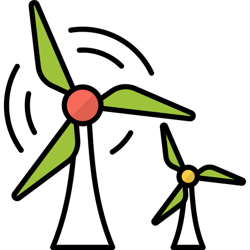windturbine Generic Outline Color icoon