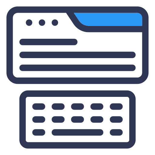 Content writing Generic Blue icon