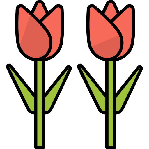 tulipanes Generic Outline Color icono