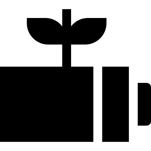 eco-batterij Basic Straight Filled icoon