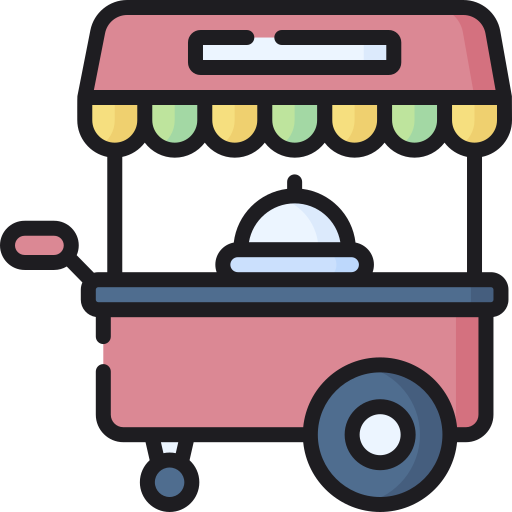 carro de comida Special Lineal color icono