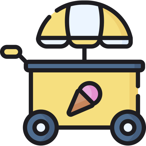 carrito de helados Special Lineal color icono