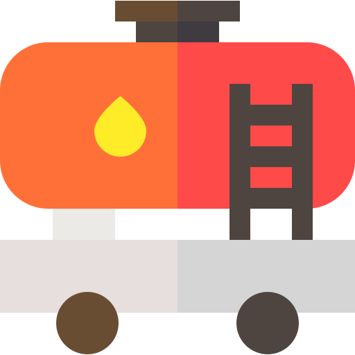 Oil tanker Basic Straight Flat icon