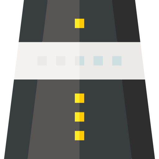 la carretera Basic Straight Flat icono