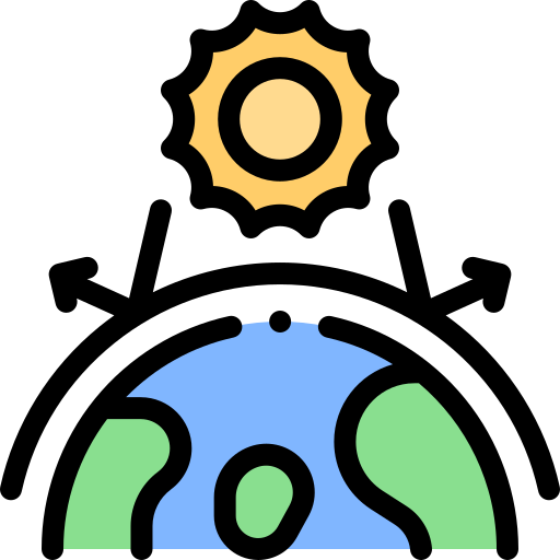 Greenhouse effect Detailed Rounded Lineal color icon